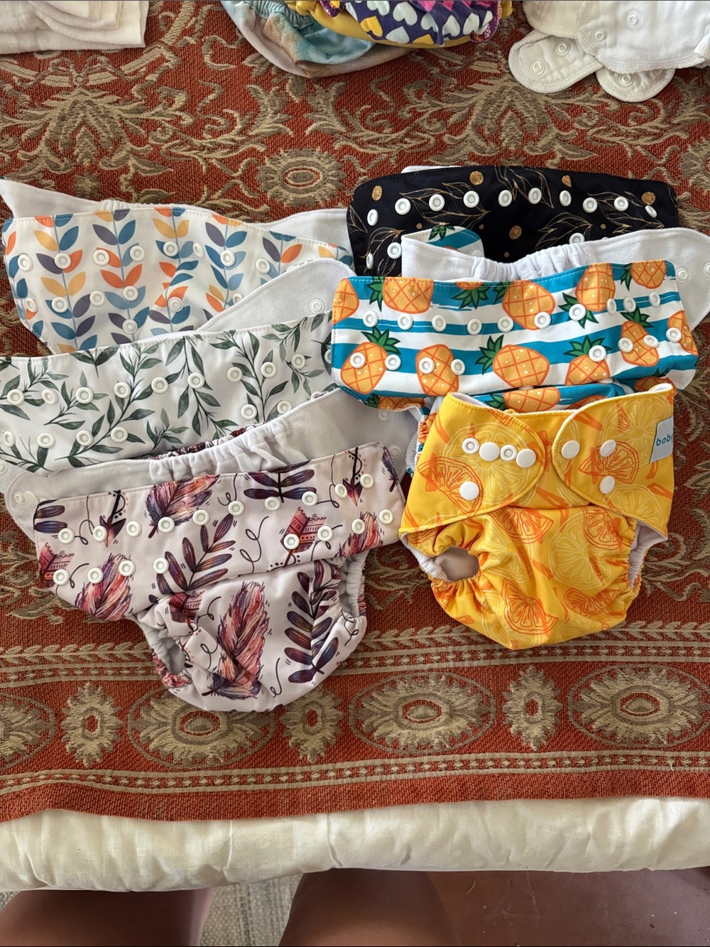 Adjustable Reusable Diaper Cover - Yellow Pineapple & Assorted Prints